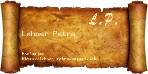 Lehner Petra névjegykártya